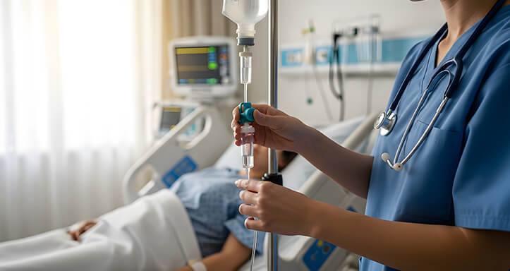 Behandlung einer Patientin im Krankenhaus