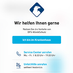 Unfallversicherung mit 24h Service