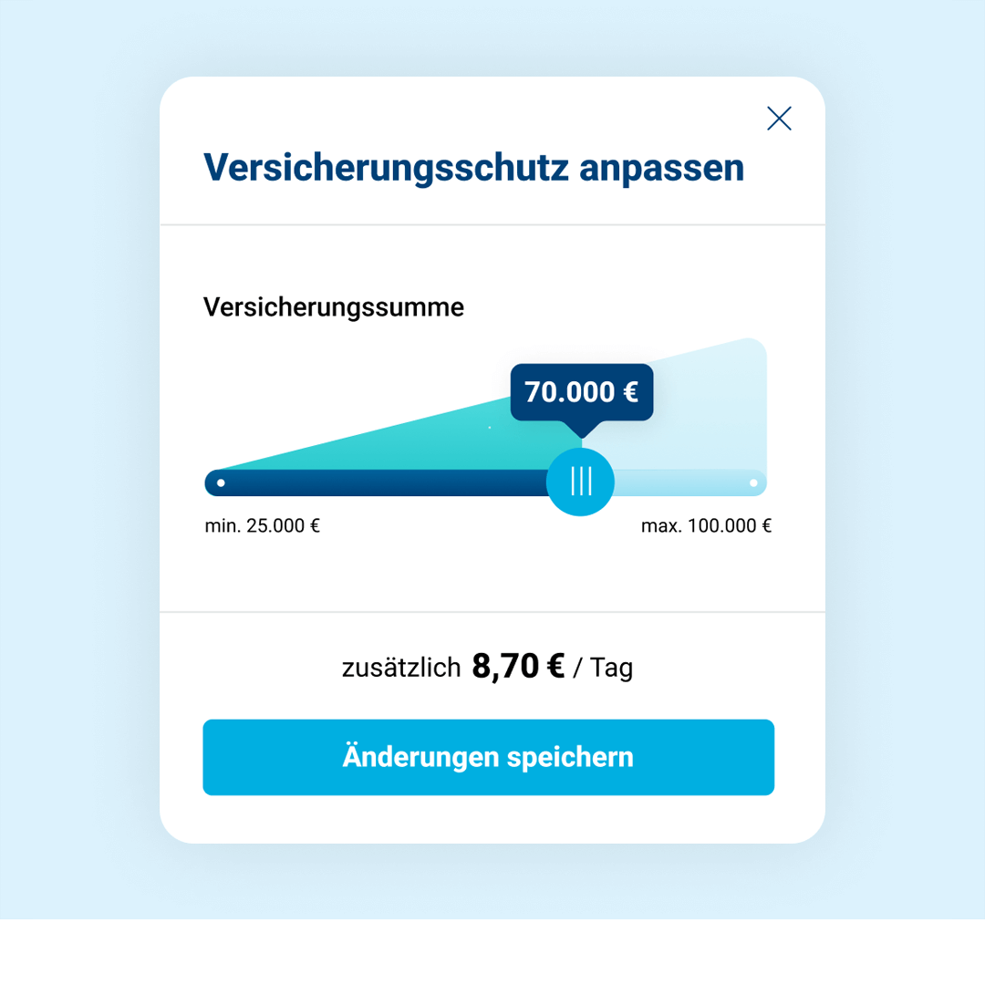 Situative Erhöhung der Unfallversicherung