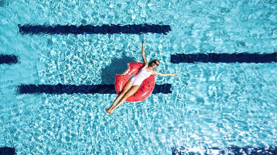 Sonnenschutz, Schwimmbad