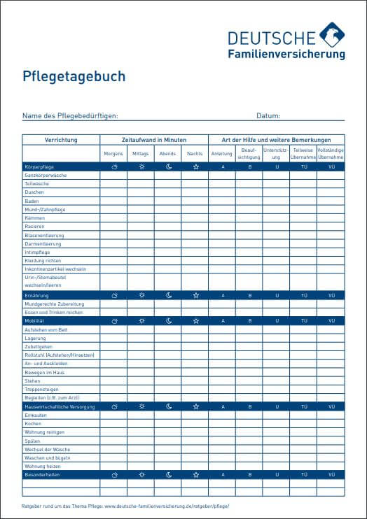 Download Pflegetagebuch