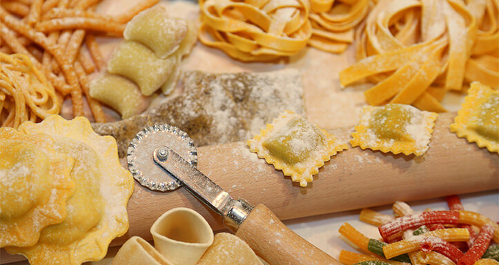 Verschiedene italienische Nudeln