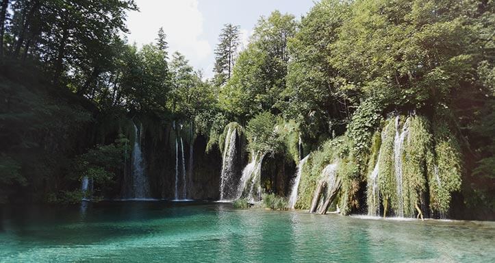 Wasserfall im Nationalpark Plitvicer Wasserfall im Nationalpark Plitvicer