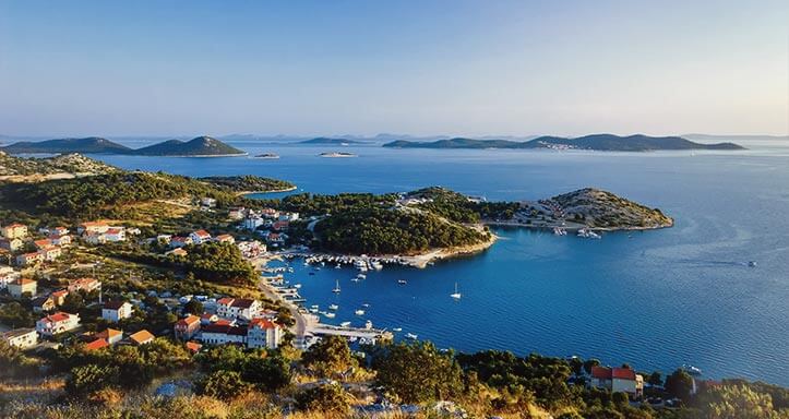 Blick auf die Bucht der Kornati Inseln Blick auf die Bucht der Kornati Inseln