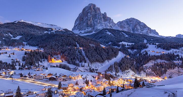 Seiser Alm während der Skisaison