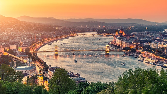 Blick auf die Stadt Budapest