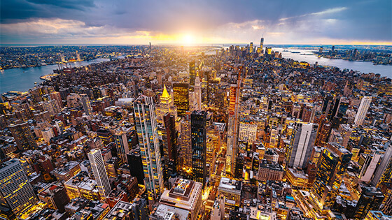 Blick auf die Stadt New York
