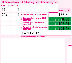 HKP-Kostenplanung